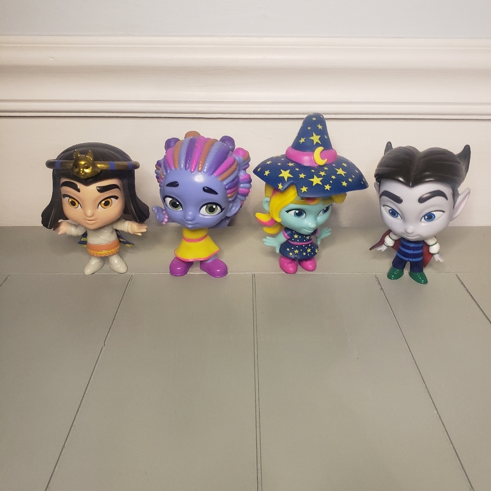 Hasbro Playskool Netflix Super Monsters Lot Of 4 Figurines